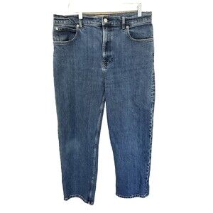 Everlane Women's The Way High Jean Organic Cotton Size 32 Regular Wide Leg